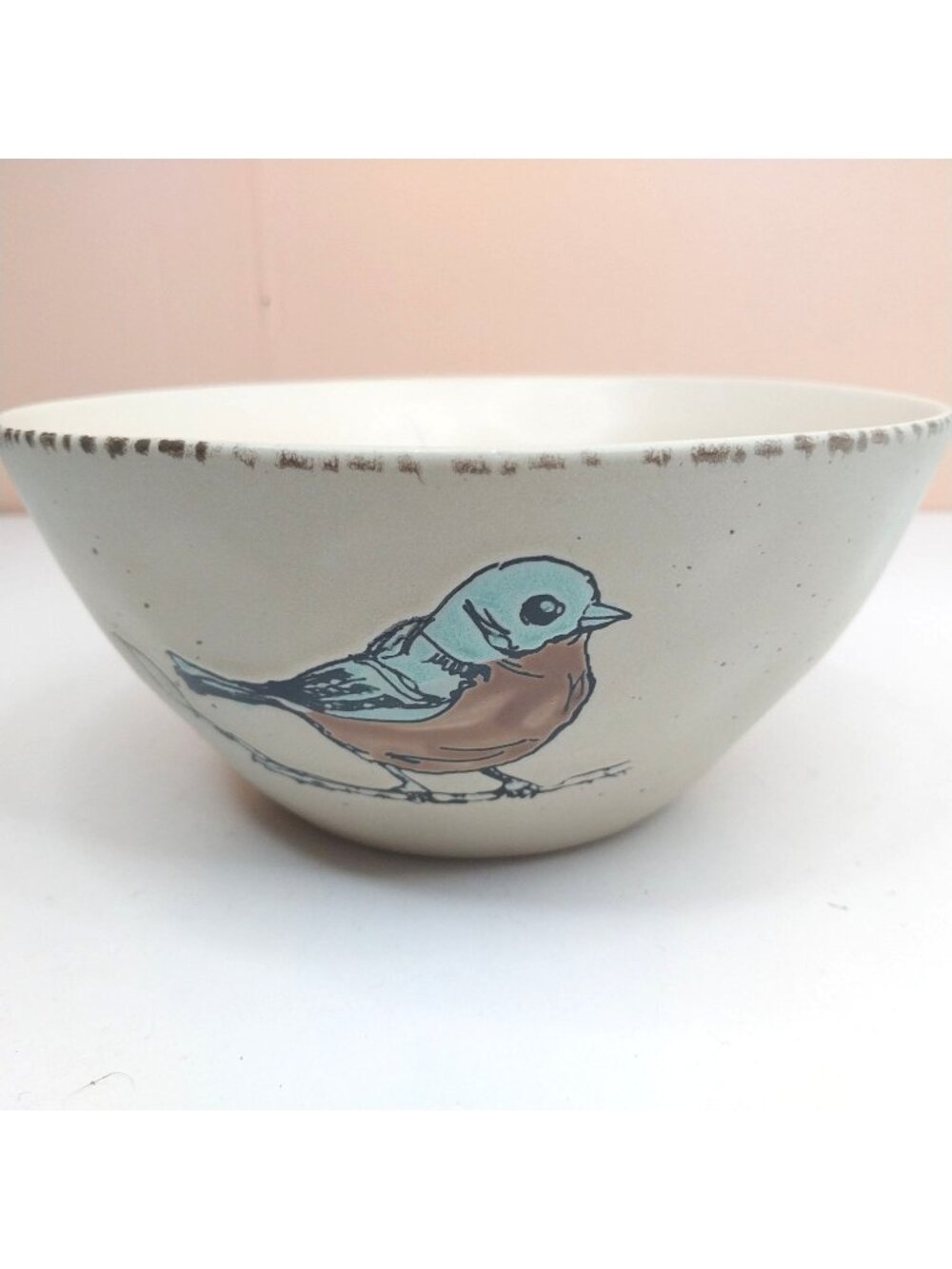 Easter Bird Cream by In Homestylez Spectrum Designz 7" Serving Bowl Hand Painted